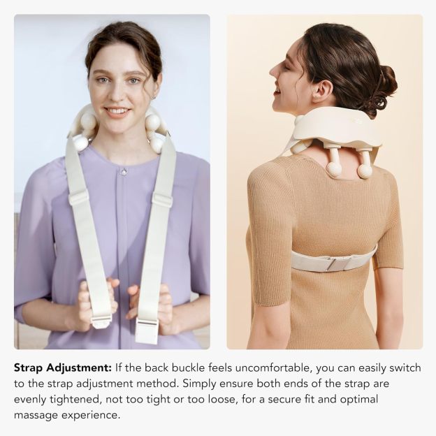 SKG Neck Massager for Pain Relief Deep Tissue Cordless Shiatsu Neck and Shoulder Massger with Heat HS500 Gifts for Men and Women Dad Mom Grandpa