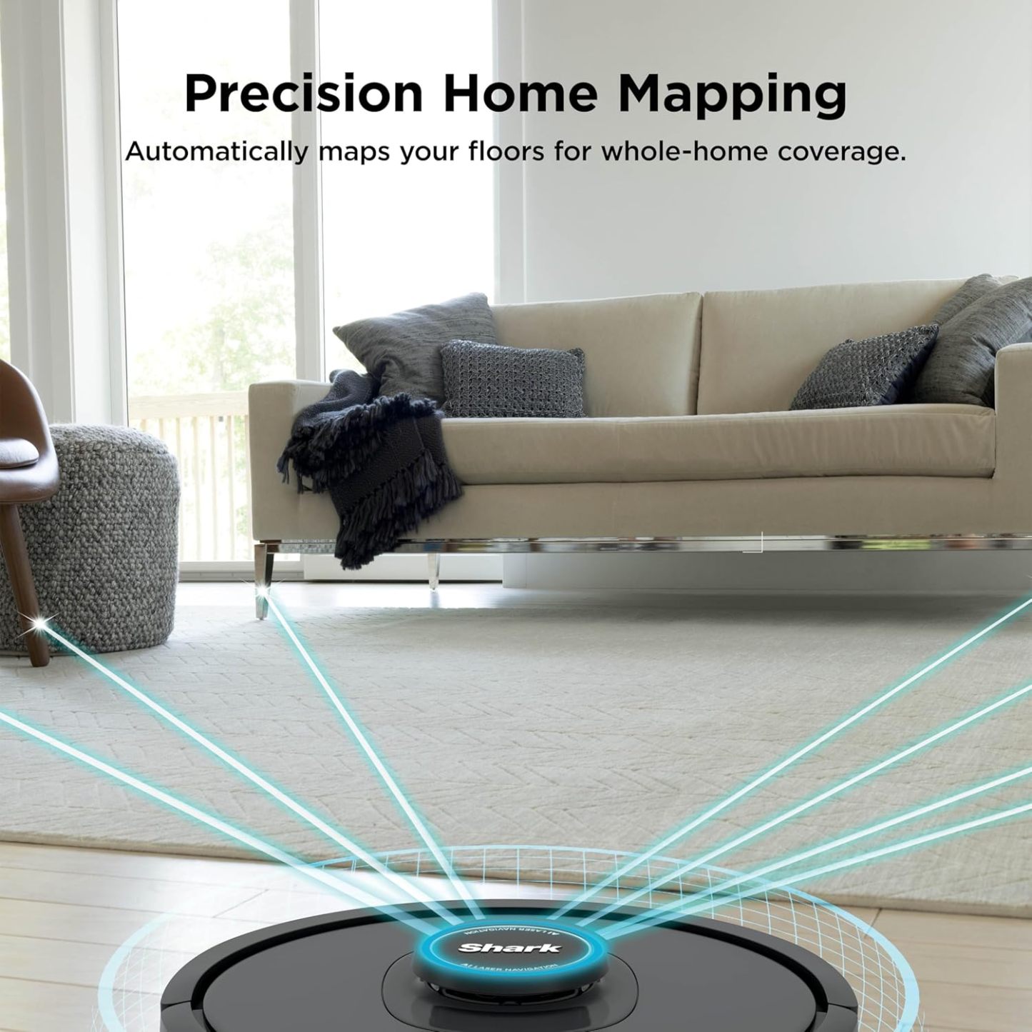 Shark AV2501S AI Ultra Robot Vacuum, with Matrix Clean, Home Mapping, 30-Day Capacity HEPA Bagless Self Empty Base, Perfect for Pet Hair, Wifi, Dark Grey