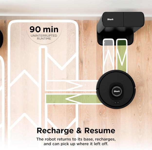 Shark AV2501S AI Ultra Robot Vacuum, with Matrix Clean, Home Mapping, 30-Day Capacity HEPA Bagless Self Empty Base, Perfect for Pet Hair, Wifi, Dark Grey