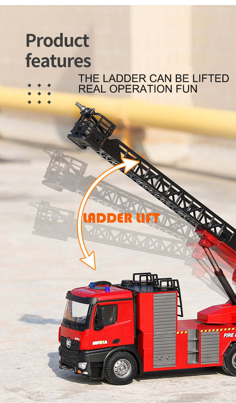  Toy 1/14 561 Sprayable Scaling Ladder Fire Truck 1561 RC Tractor 2.4G Remote Control Model Car