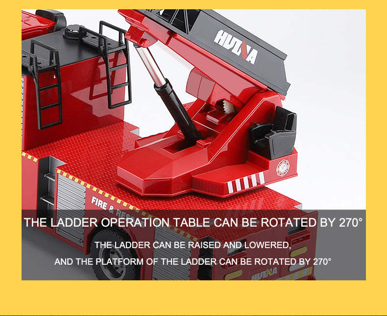  Toy 1/14 561 Sprayable Scaling Ladder Fire Truck 1561 RC Tractor 2.4G Remote Control Model Car