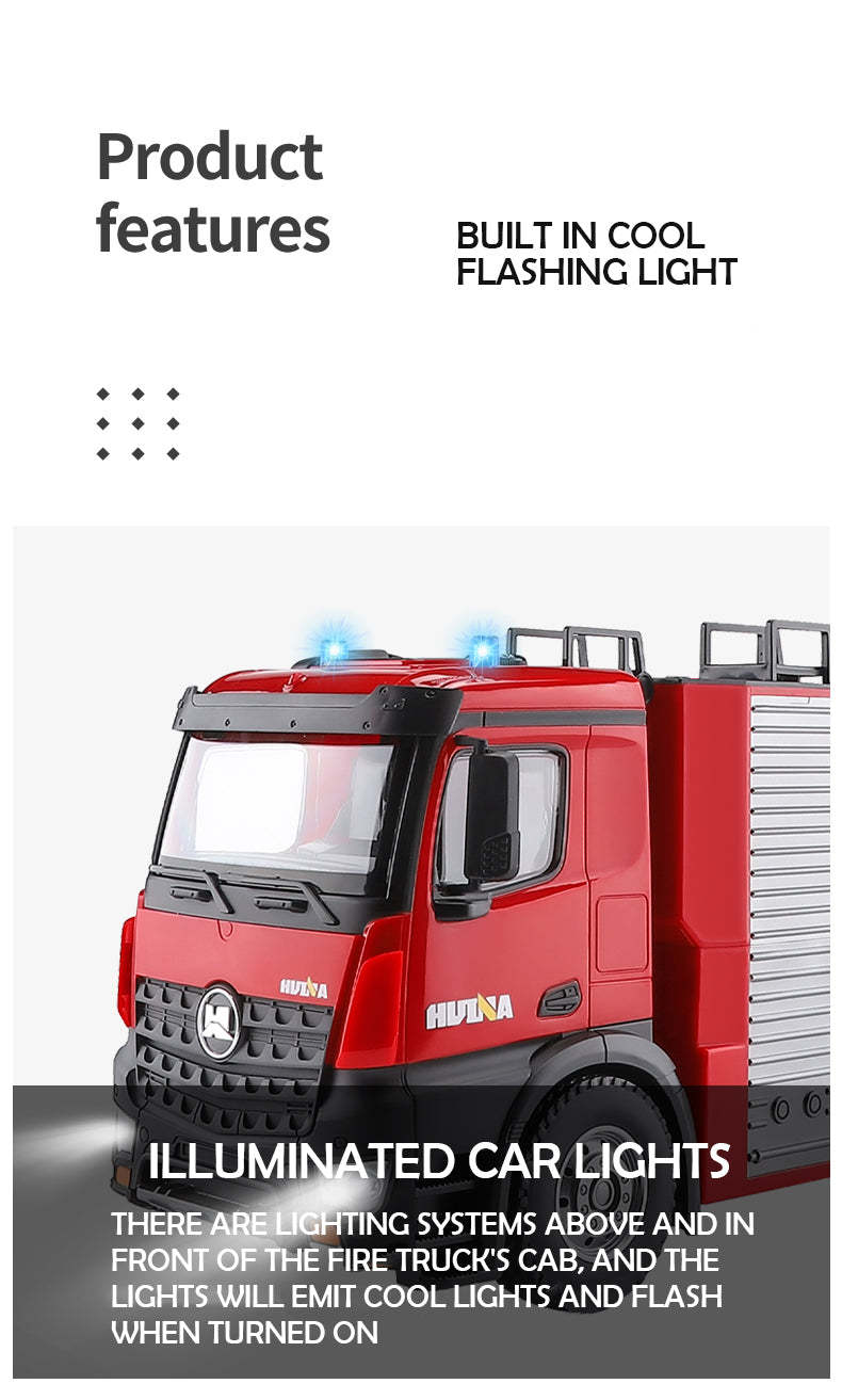  Toy 1/14 561 Sprayable Scaling Ladder Fire Truck 1561 RC Tractor 2.4G Remote Control Model Car