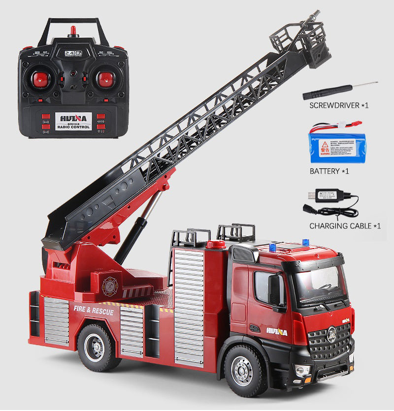  Toy 1/14 561 Sprayable Scaling Ladder Fire Truck 1561 RC Tractor 2.4G Remote Control Model Car