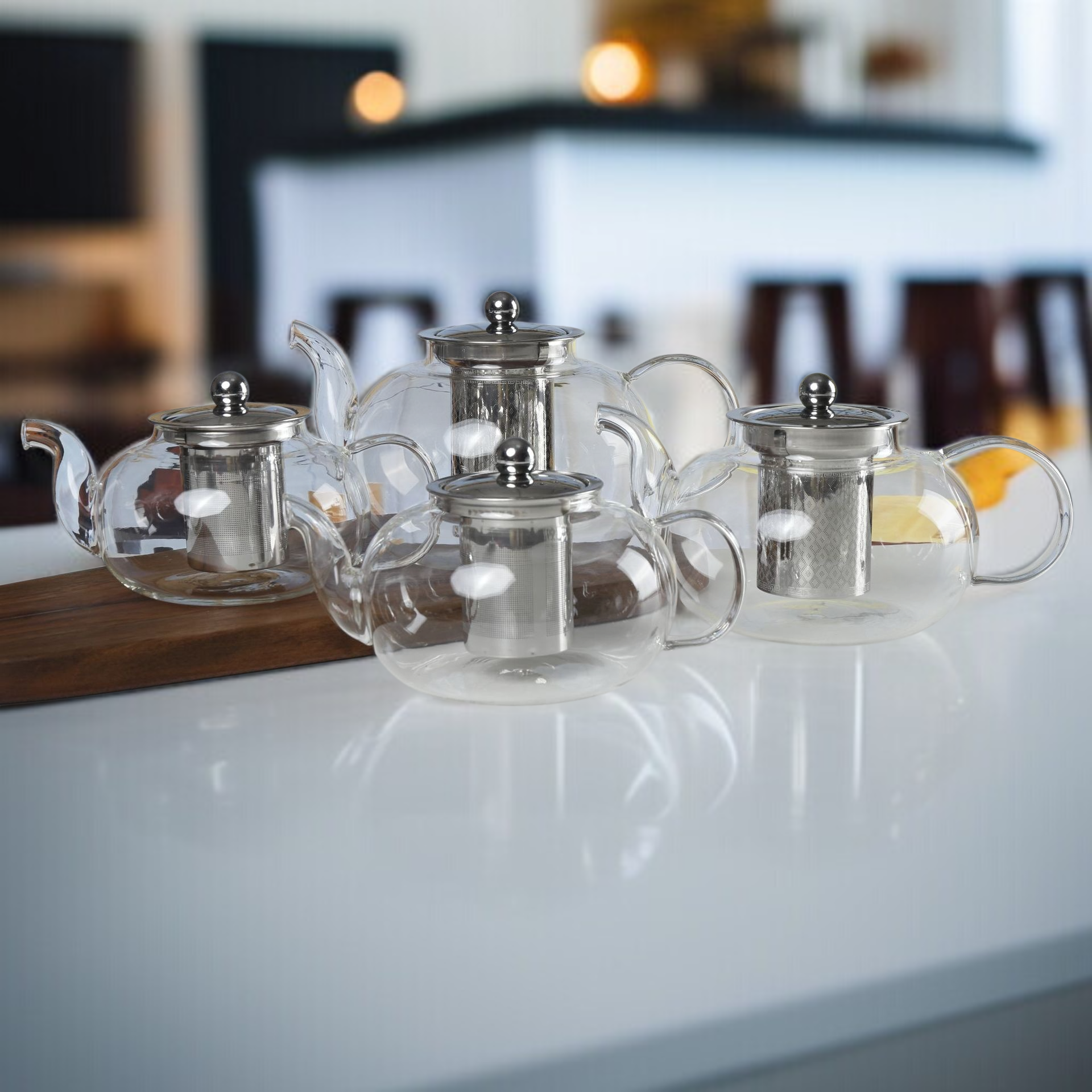 Üveg teáskanna teafőzéshez