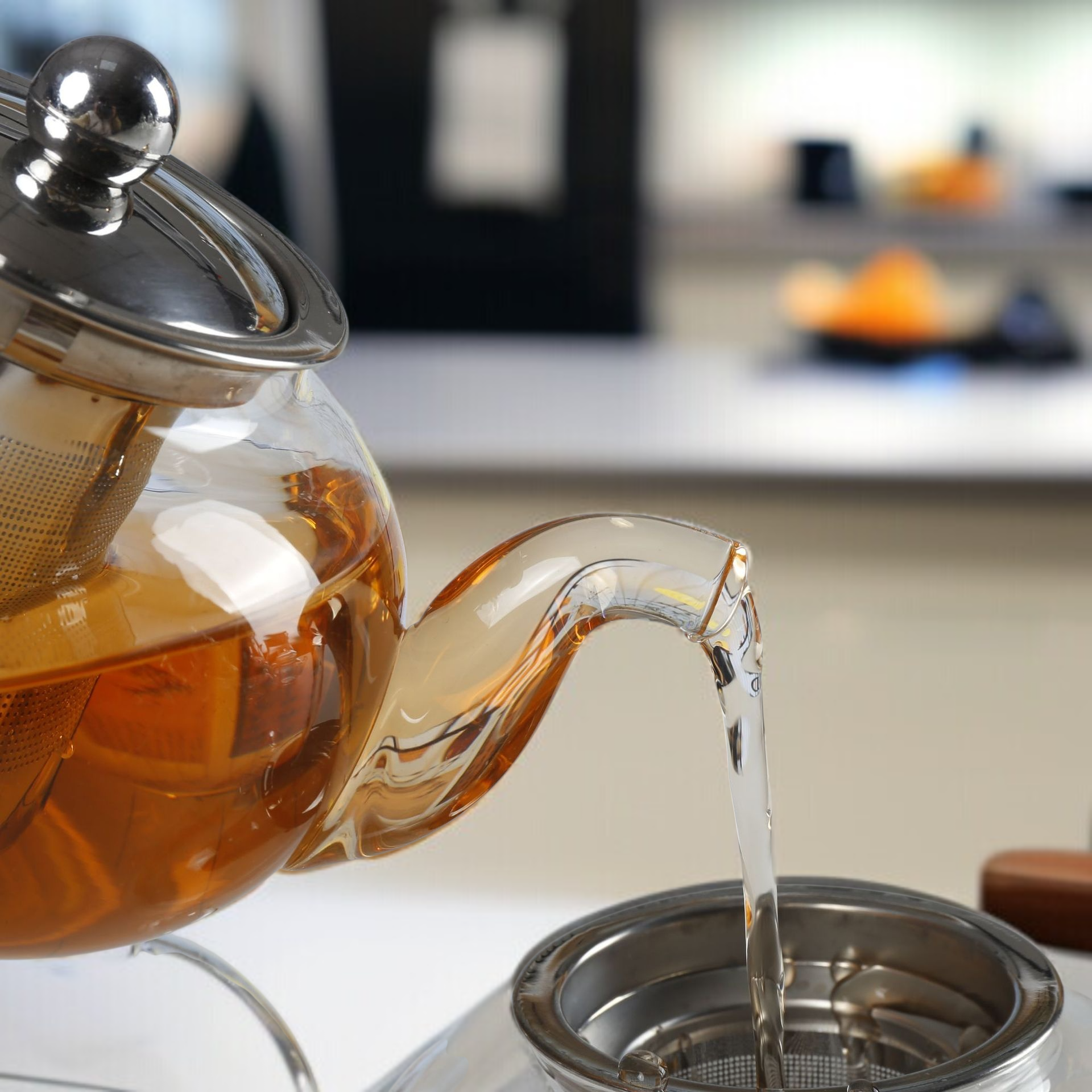 Elegáns design boroszilikát üveg teáskanna