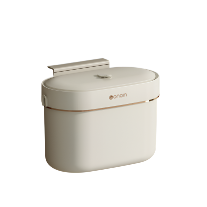 Poubelle murale avec couvercle et fente, seau de rangement élégant pour la maison et la cuisine