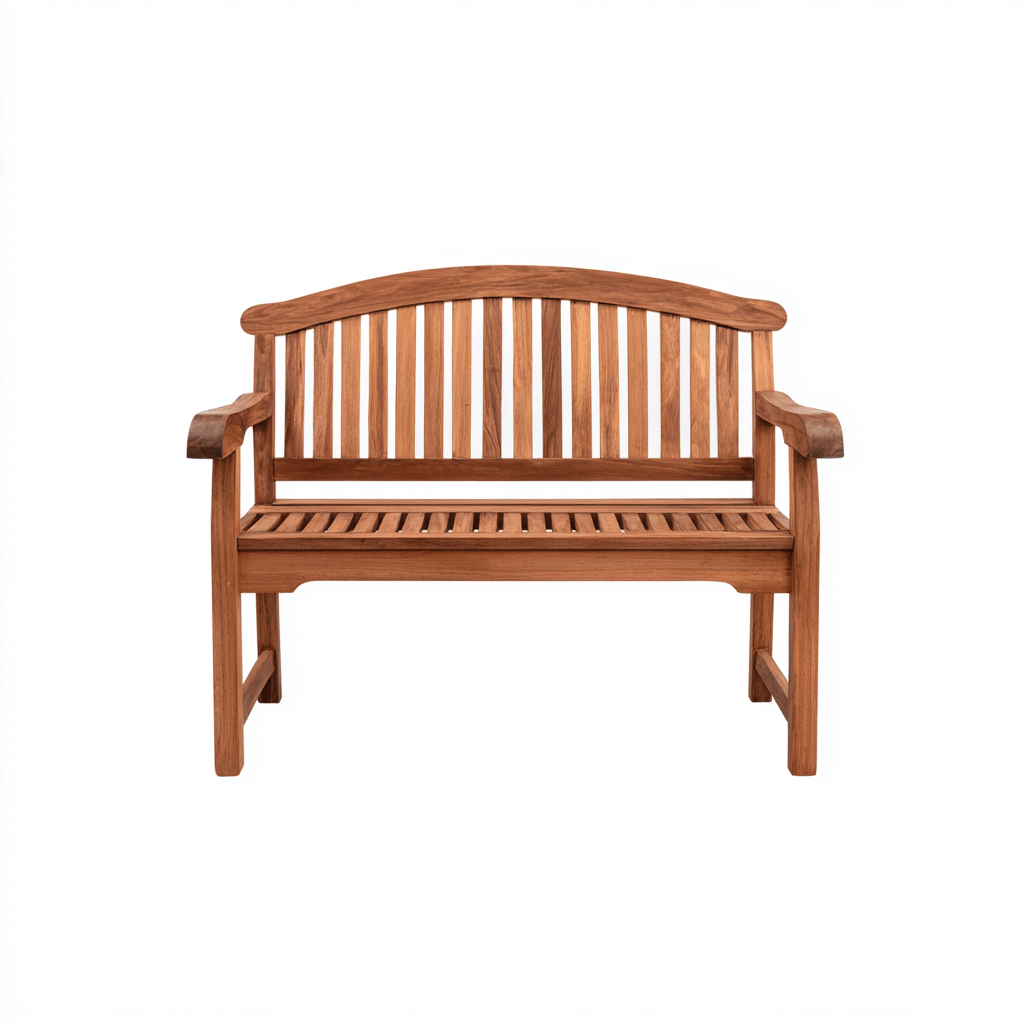 Panca da giardino in legno di teak 120x60x90 cm - marrone naturale - adatta per esterni - design classico-Homeixe