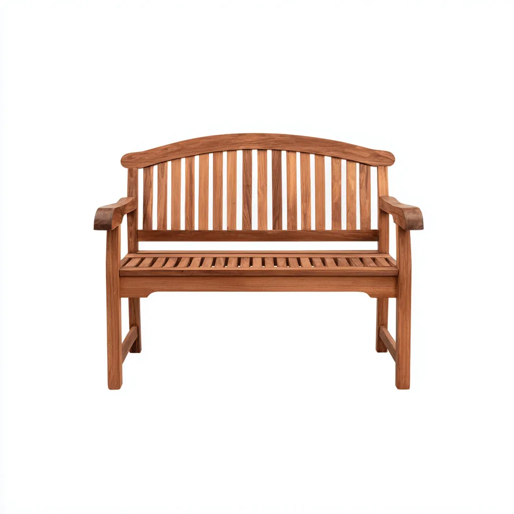 Panca da giardino in legno di teak 120x60x90 cm - marrone naturale - adatta per esterni - design classico-Homeixe