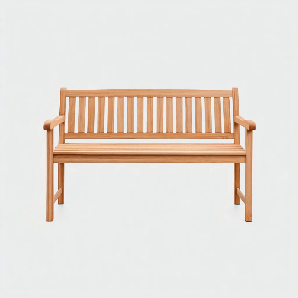 Panca da giardino in legno massiccio 130x60x90 cm - legno chiaro - adatta per esterni - design moderno-Homeixe