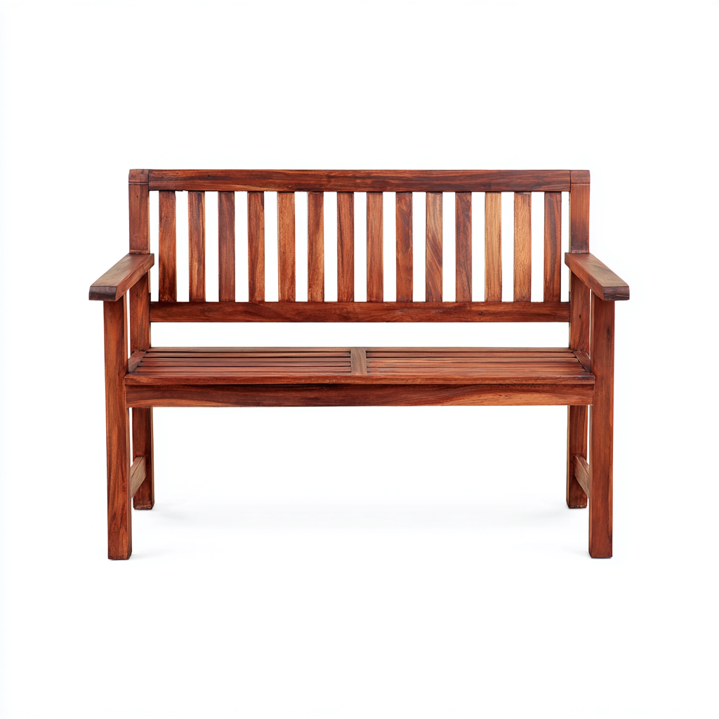 Panca da giardino in legno di acacia 130x60x90 cm - marrone rossastro - adatta per esterni - design classico-Homeixe