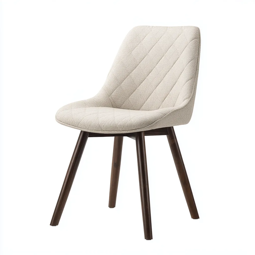 Sedia da pranzo - tessuto imbottito 46x53x86 cm - beige - stile scandinavo-Homeixe