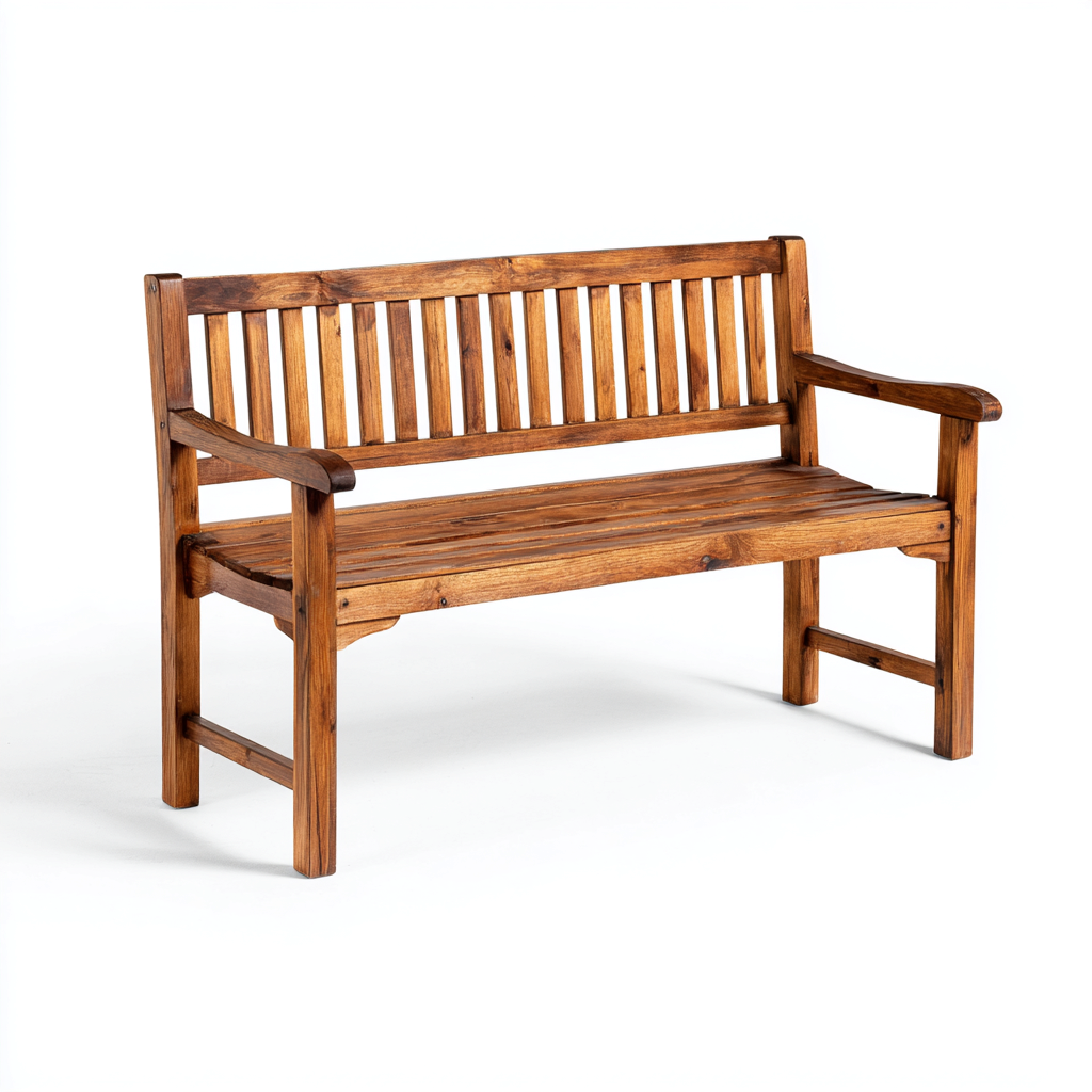 Panca da giardino in legno massello di acacia - 130x60x90 cm - marrone naturale - design classico per esterni-Homeixe