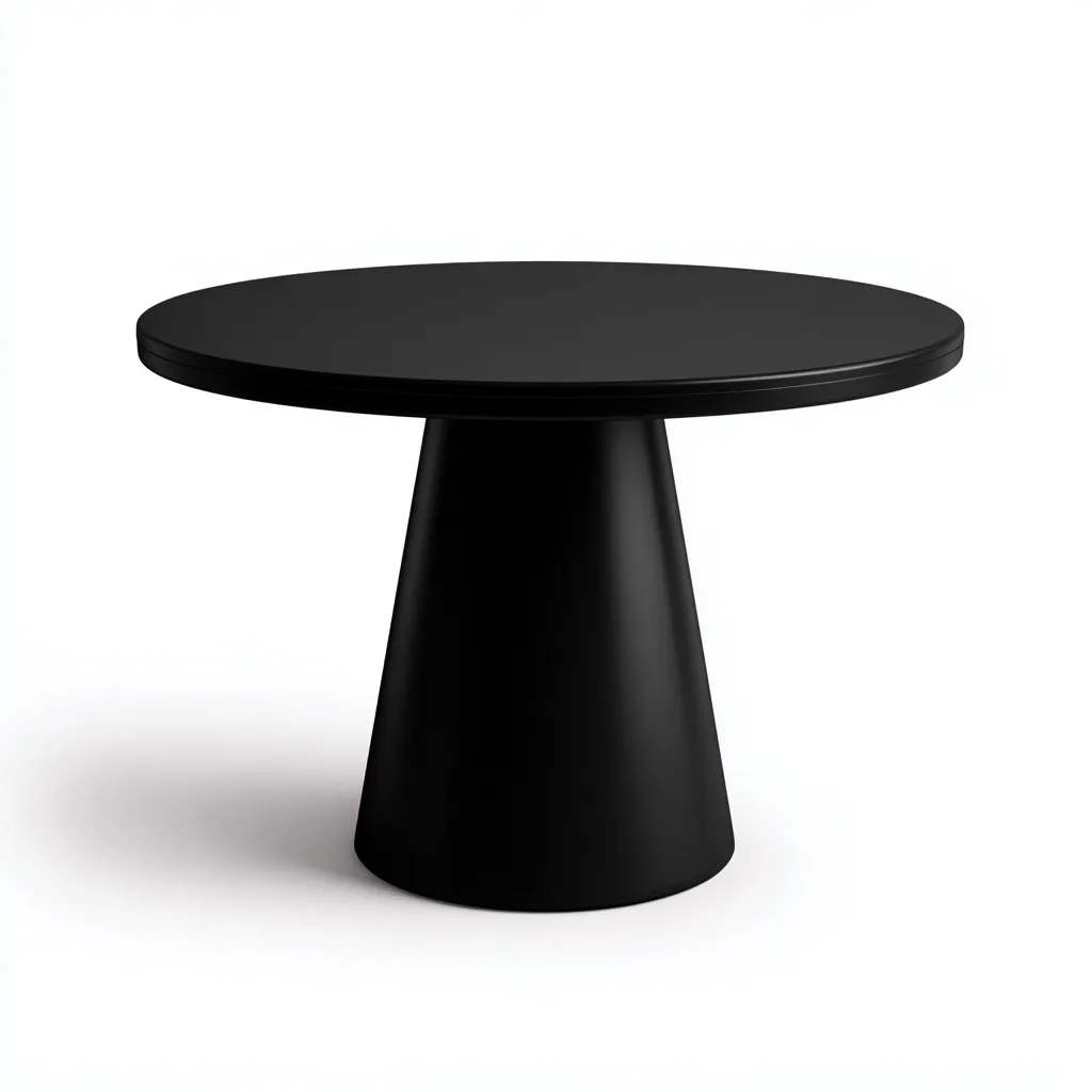 Tavolo da pranzo rotondo - MDF e metallo 130x130x75 cm - nero - stile moderno-Homeixe
