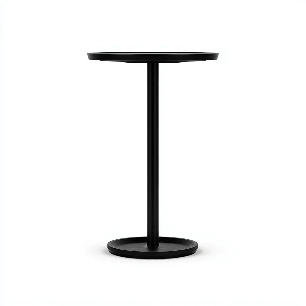 Tavolino da bar - metallo verniciato 60x60x110 cm - nero - stile industriale-Homeixe