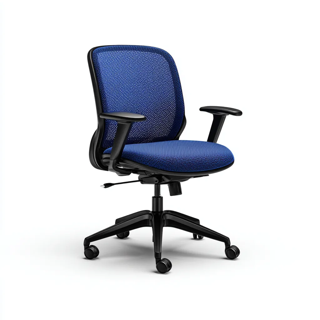 Sedia da ufficio ergonomica in tessuto 60x60x95 cm - blu - design moderno-Homeixe