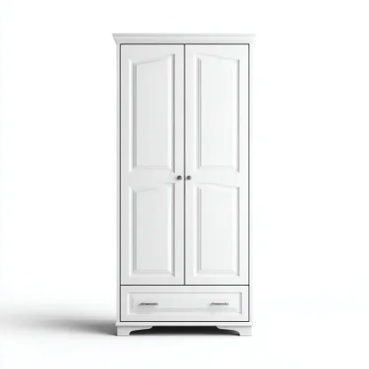 Armadio in legno 100x55x200 cm - bianco - design classico per camera da letto-Comfyify