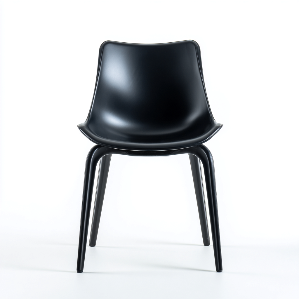 Sedia da giardino in plastica 46x52x82 cm - nera - design contemporaneo-Comfyify