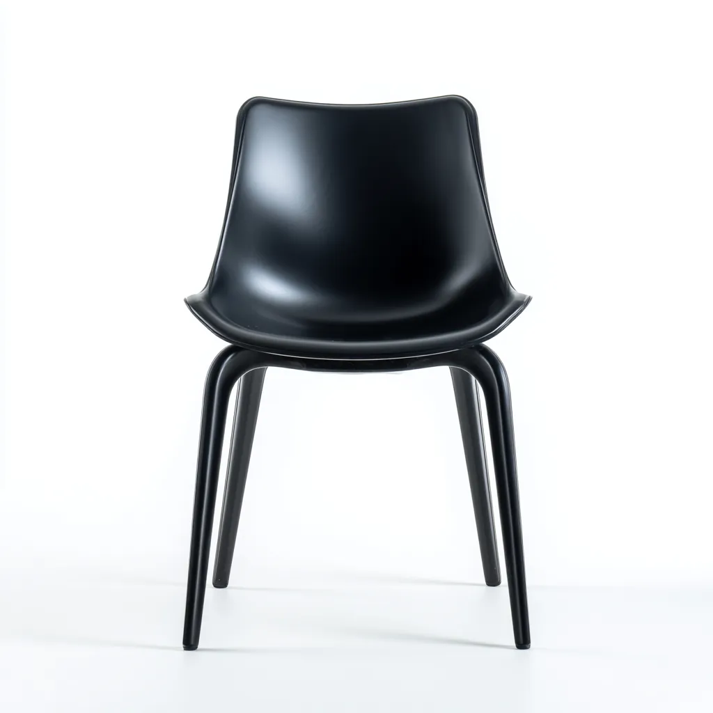 Sedia da giardino in plastica 46x52x82 cm - nera - design contemporaneo-Comfyify