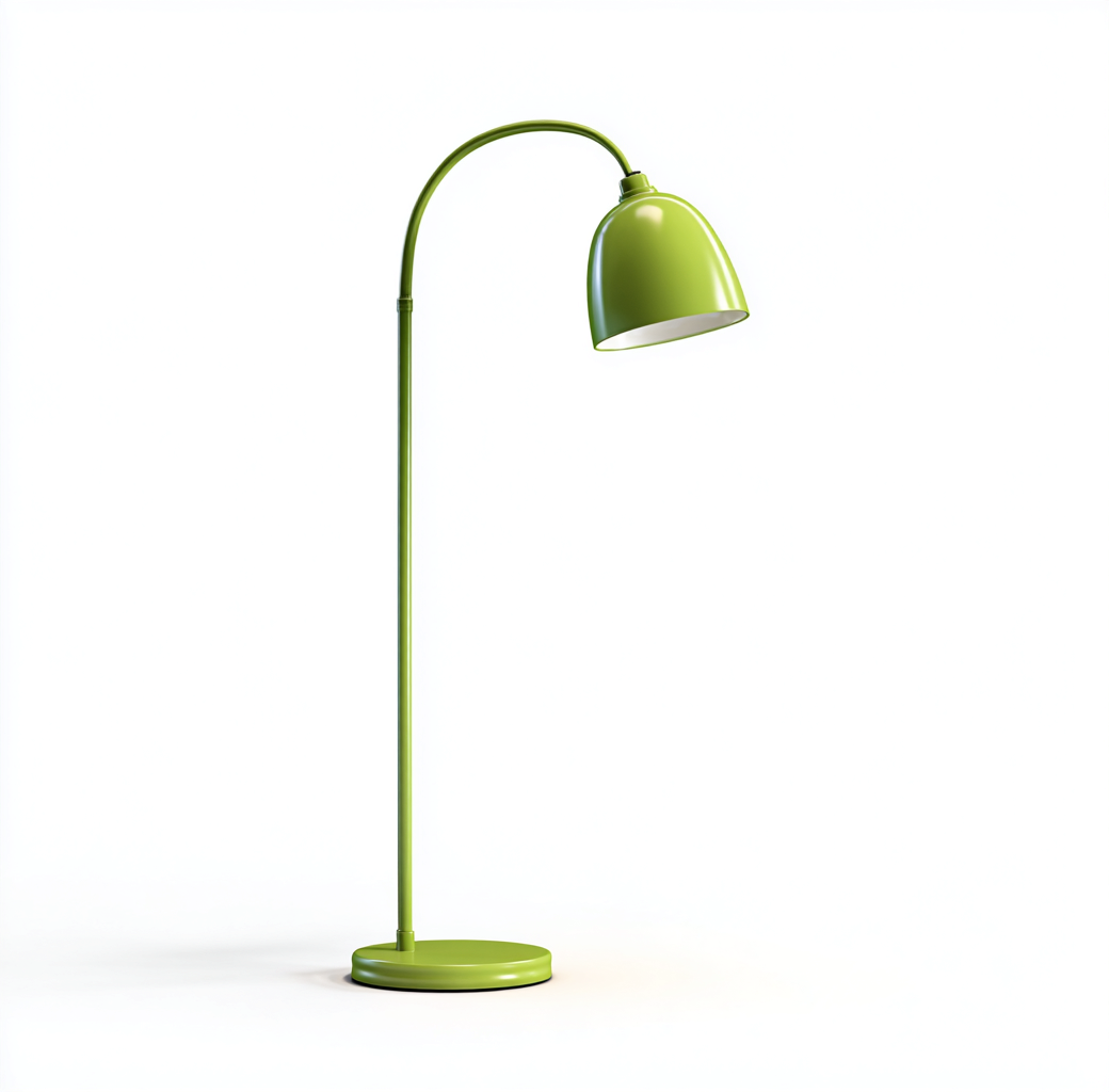 Lampada da terra metallo - 25x25x150 cm - verde - design moderno-Comfyify