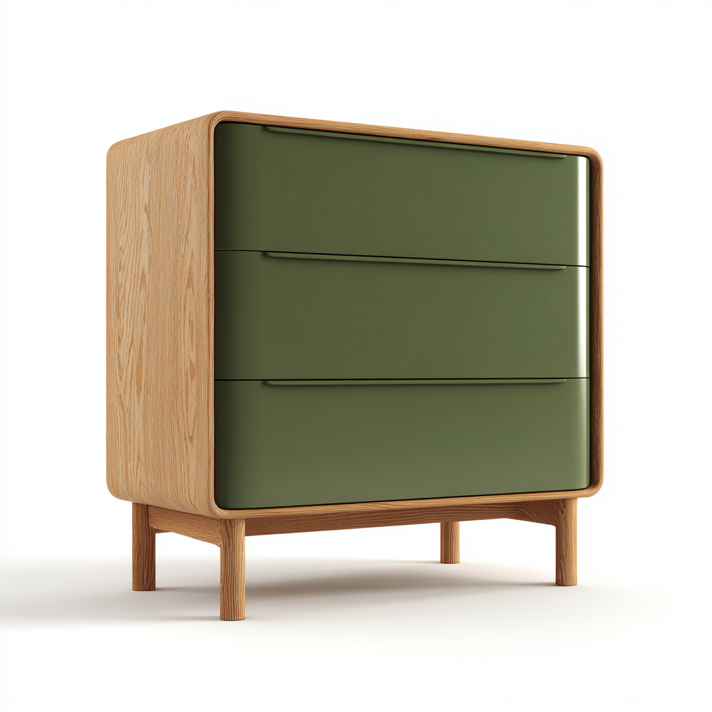 Mobile da ufficio legno 80x40x95 cm - verde - design moderno-Comfyify