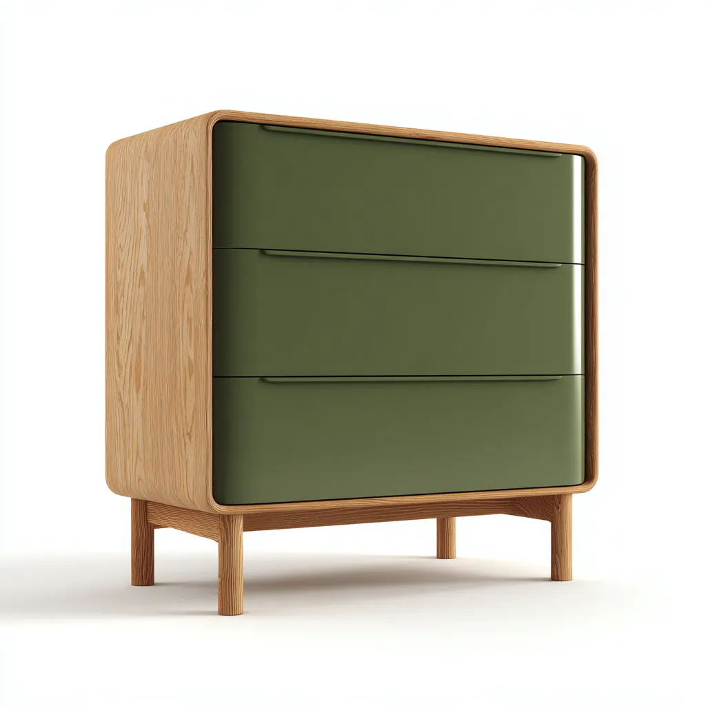 Mobile da ufficio legno 80x40x95 cm - verde - design moderno-Comfyify