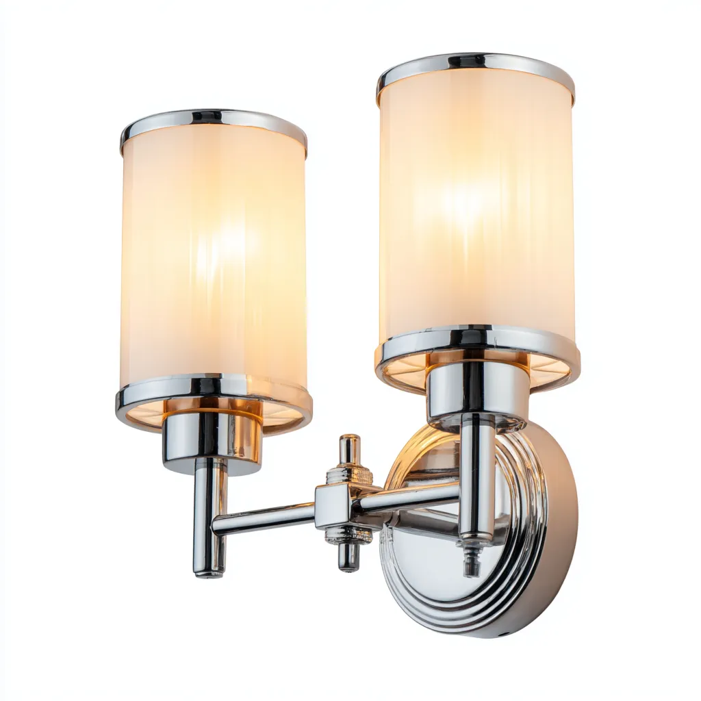 Applique da parete metallo e vetro - 28x18x30 cm - argento-bianco - design moderno-Comfyify