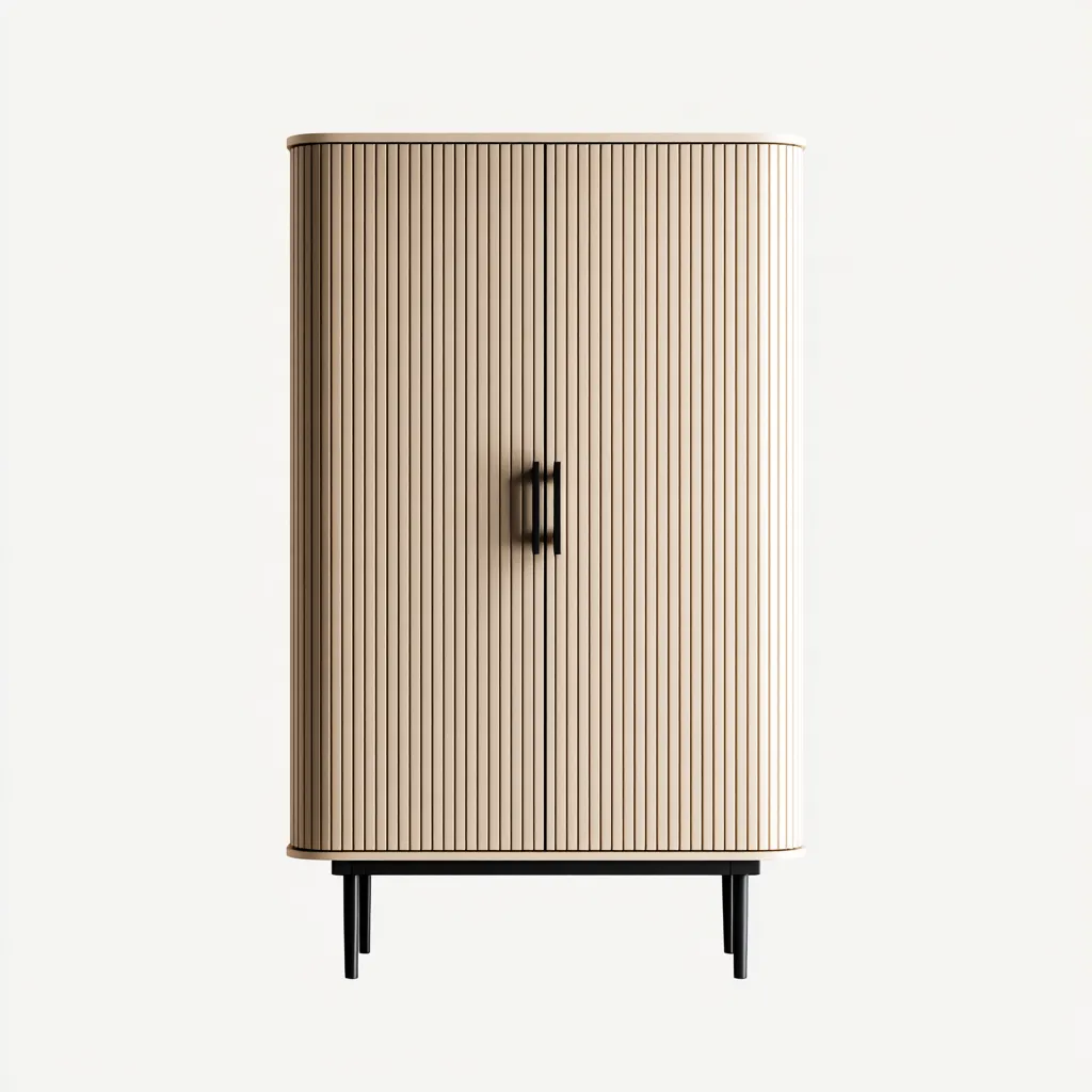 Armadio moderno in legno 100x45x160 cm - marrone - design minimalista-Comfyify