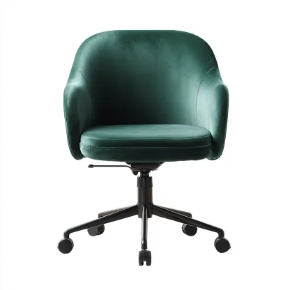 Sedia da ufficio tessuto 64x60x88 cm - verde - con ruote - design moderno-Comfyify