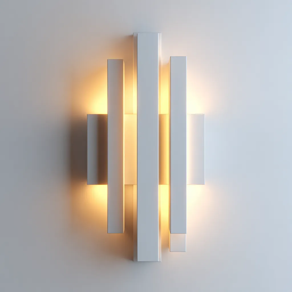 Applique da parete metallo - 22x10x40 cm - bianco - design minimalista-Comfyify