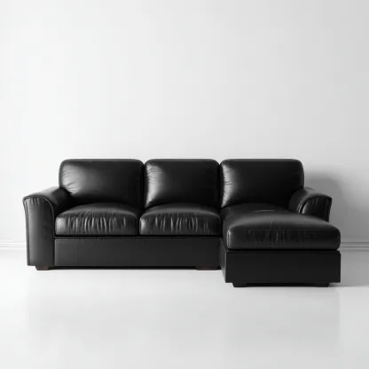Divano angolare in pelle 280x185x85 cm - nero - design contemporaneo-Comfyify