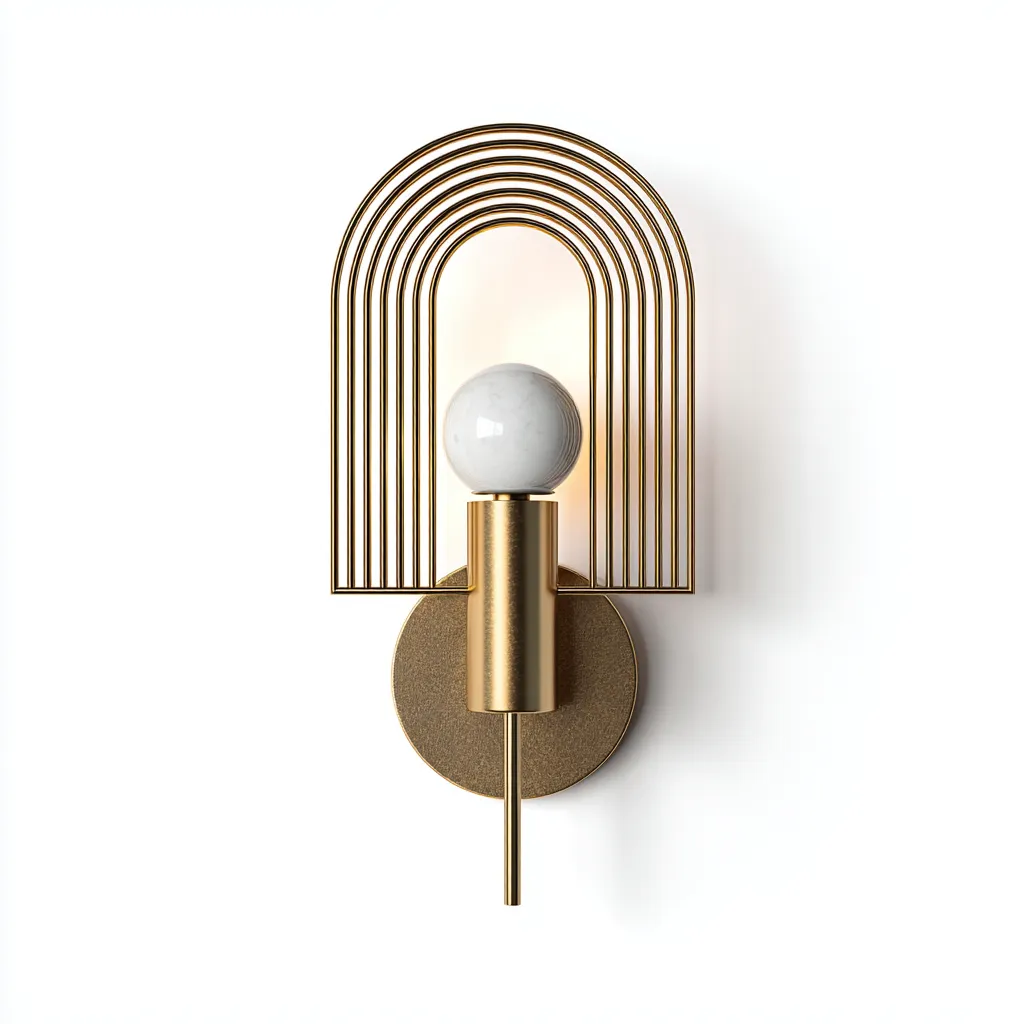 Applique da parete in metallo 20x12x38 cm - oro - design moderno-Comfyify