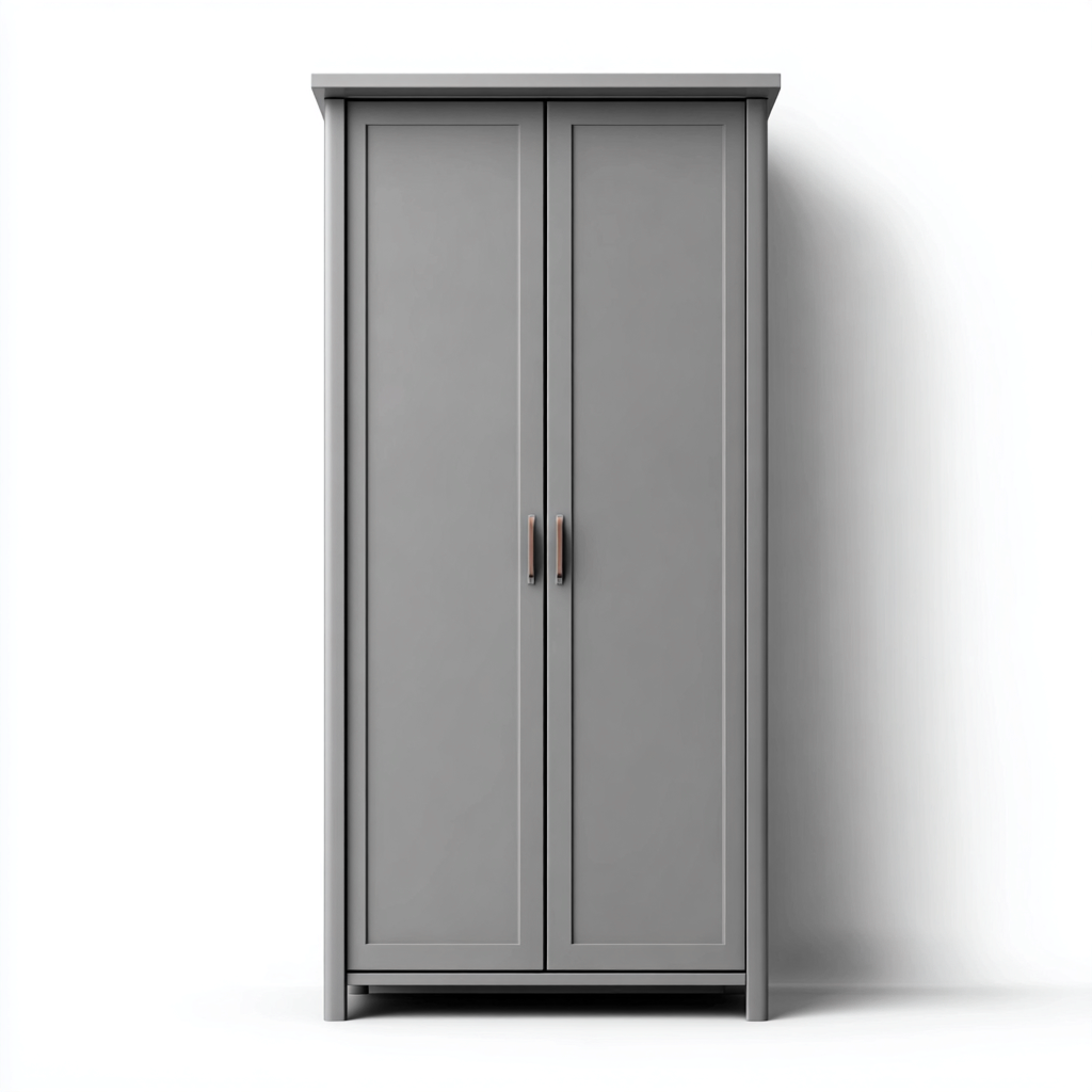 Armadio - legno MDF - 120x55x190 cm - grigio - design moderno-Comfyify