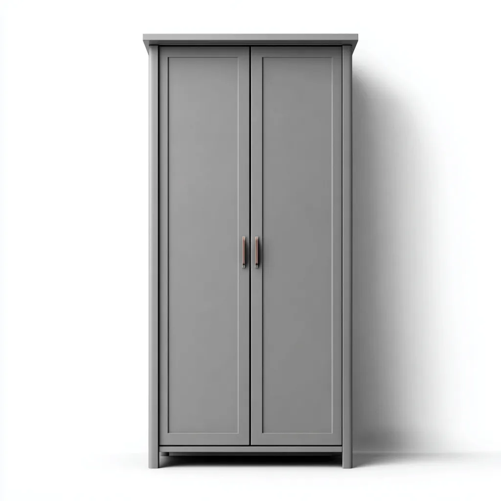 Armadio - legno MDF - 120x55x190 cm - grigio - design moderno-Comfyify