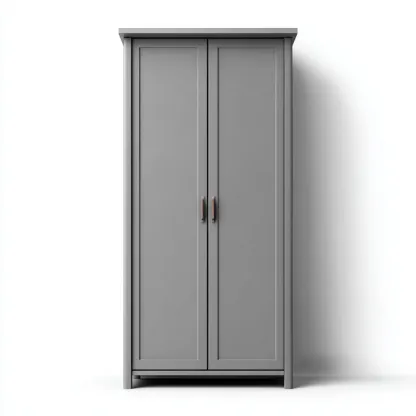 Armadio - legno MDF - 120x55x190 cm - grigio - design moderno-Comfyify