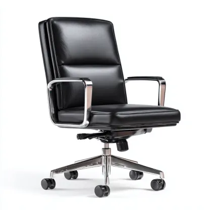 Sedia da ufficio pelle 66x64x103 cm - nero - con braccioli e ruote - design moderno elegante-Comfyify