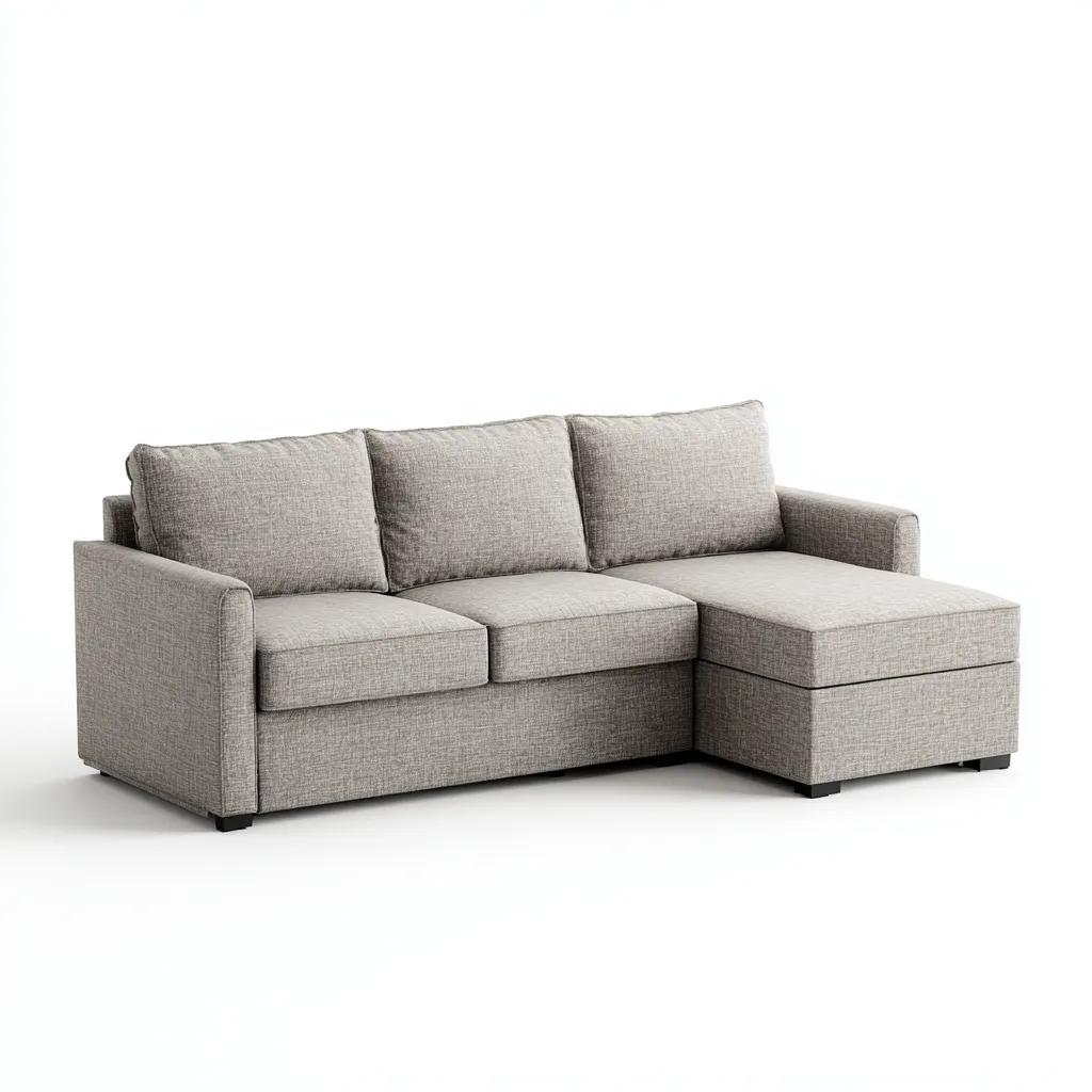 Divano angolare in tessuto 275x175x85 cm - grigio - design moderno-Comfyify