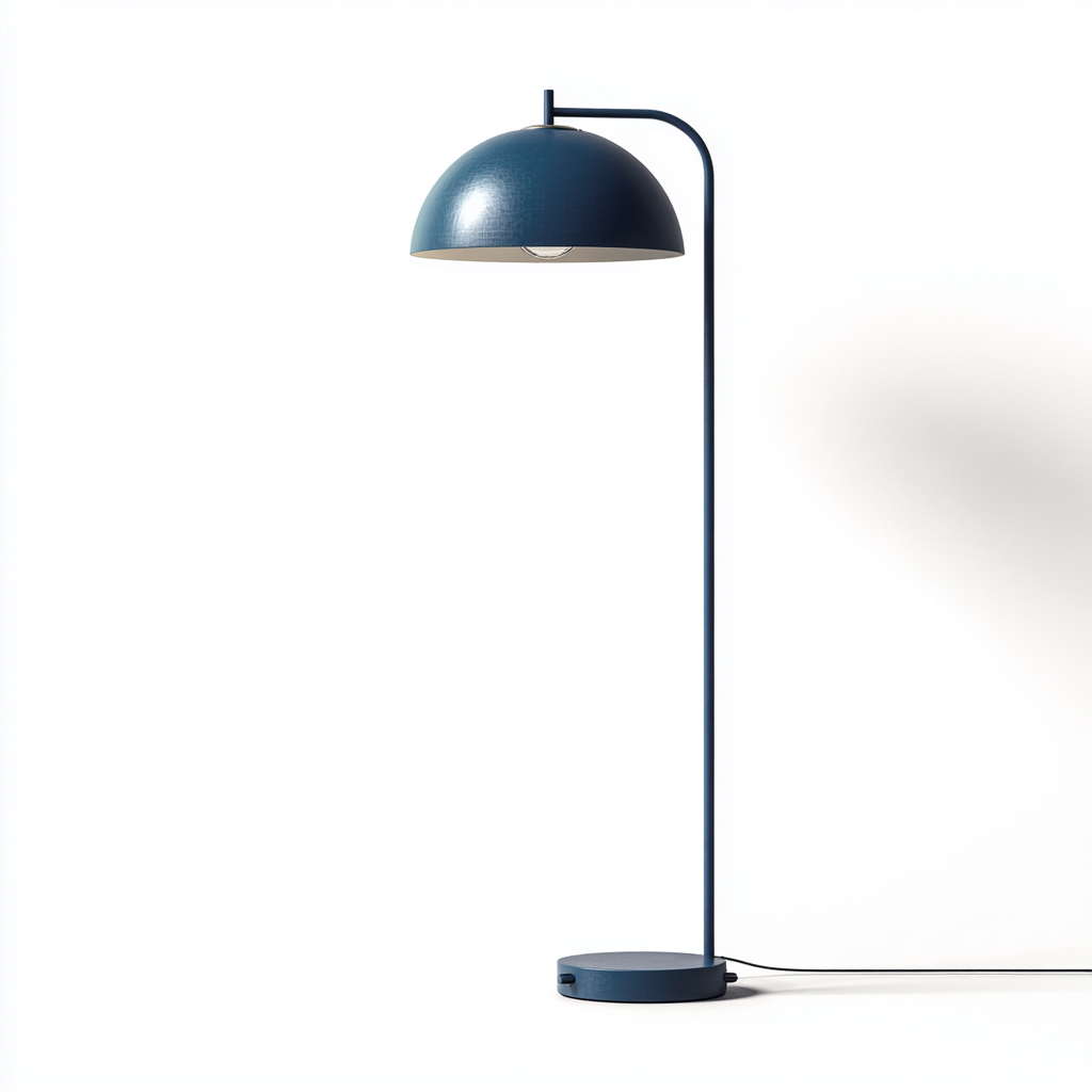 Lampada da terra in metallo 32x32x150 cm - blu - design moderno-Comfyify