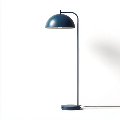 Lampada da terra in metallo 32x32x150 cm - blu - design moderno-Comfyify