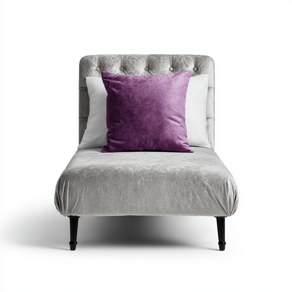 Letto singolo - velluto grigio - 200x100x90 cm - gambe nere - design moderno elegante-Comfyify