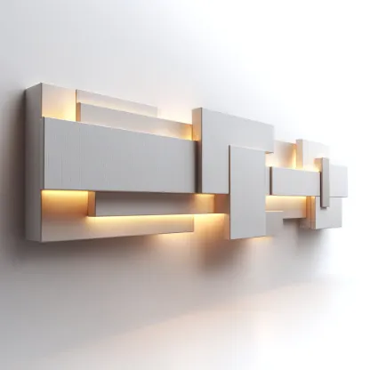 Applique da parete in metallo 95x18x25 cm - bianco - design moderno-Comfyify