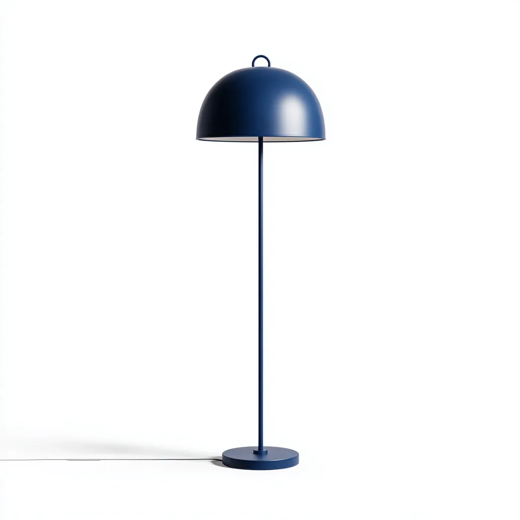 Lampada da terra metallo 30x30x150 cm - blu scuro - design moderno minimalista-Comfyify