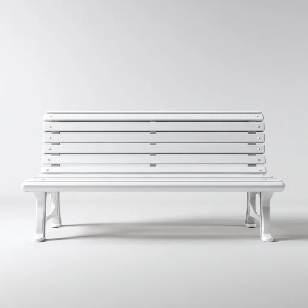 Banc de jardin - plastique - 140x60x85 cm - blanc - style moderne-Snugure