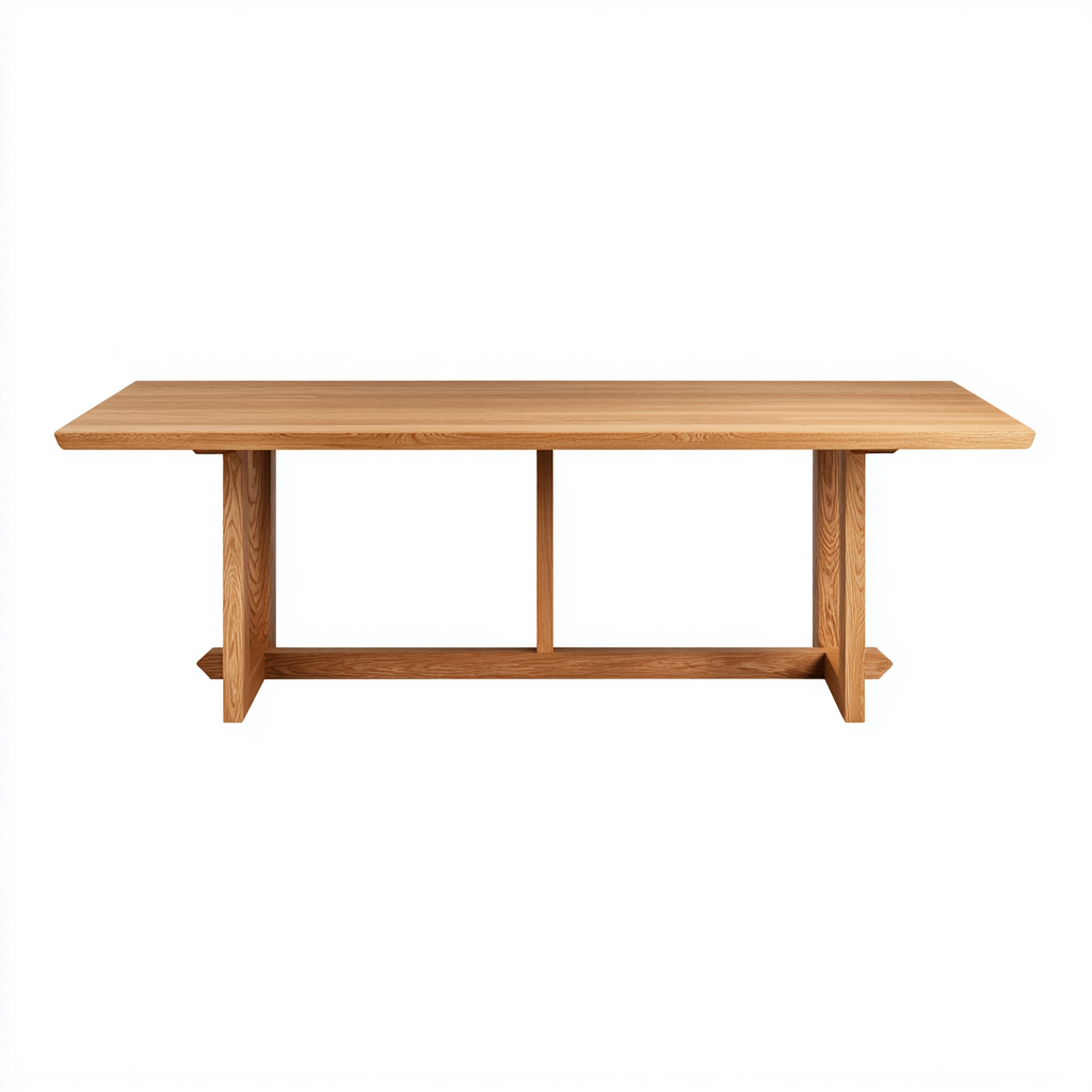 Table basse - bois massif - 140x70x45 cm - chêne clair - style moderne-Snugure