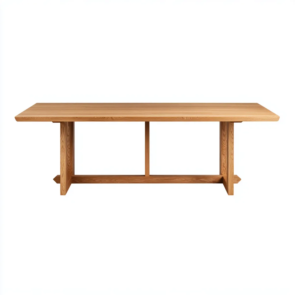 Table basse - bois massif - 140x70x45 cm - chêne clair - style moderne-Snugure