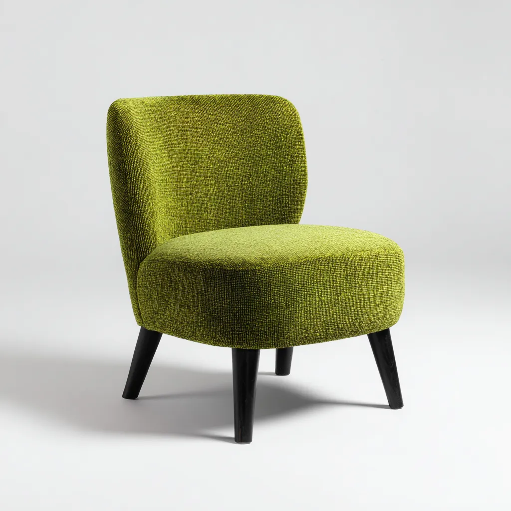 Fauteuil - tissu - 70x75x82 cm - vert - design moderne pour salon-Snugure