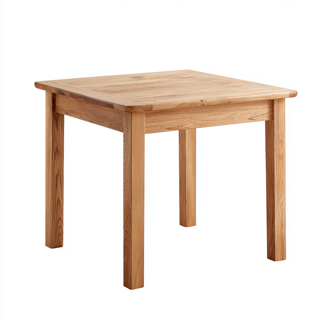 Table de jardin - bois massif - 85x85x75 cm - chêne naturel - style contemporain-Snugure