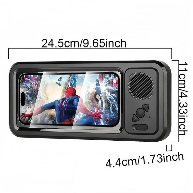 Bathroom shower waterproof phone holder Bluetooth speaker 360&deg;Rotation touch screen mobile phone box watch movie listening music