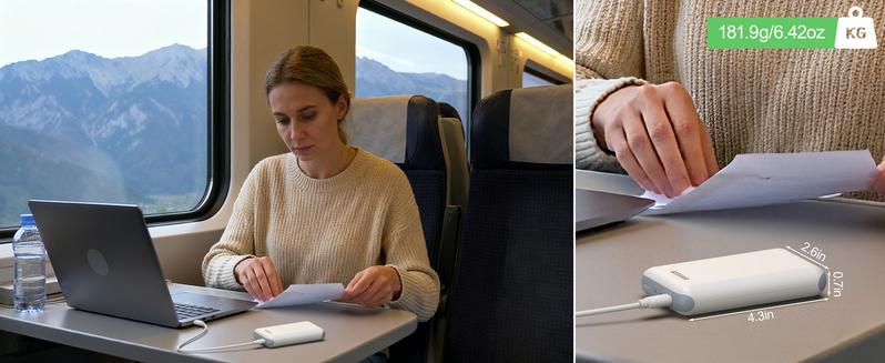 GOODaaa Family Power Hub with 180 DIY Stickers Home Power Bank 3-Pack 10000mAh Portable Charger Built-in Cables for All Mobile Devices USB Type-C Input Output for Home Office Travel