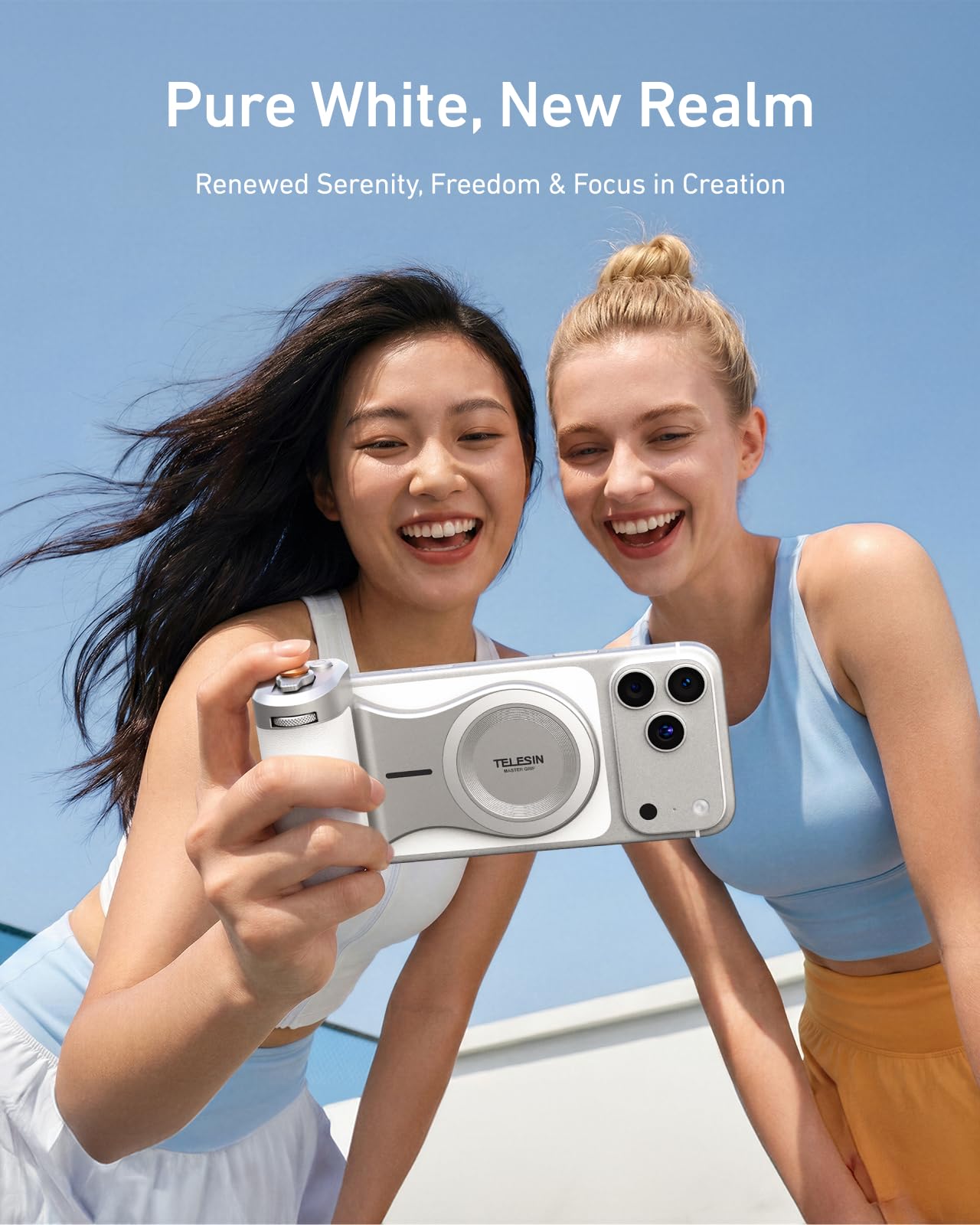 📸✨ Pro Shot Imaging Grip + Beauty Selfie Flash Light Bundle Kit 