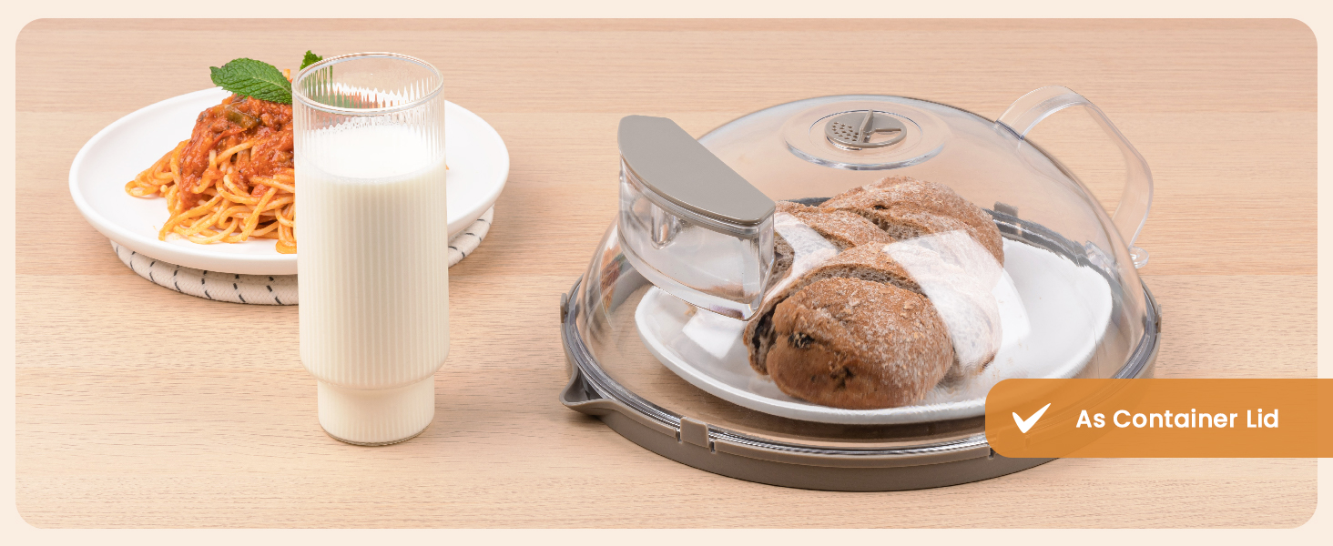 microwave plate cover, microwave splatter cover, microwave cover for food, apartment must haves